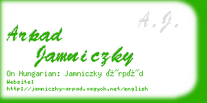 arpad jamniczky business card